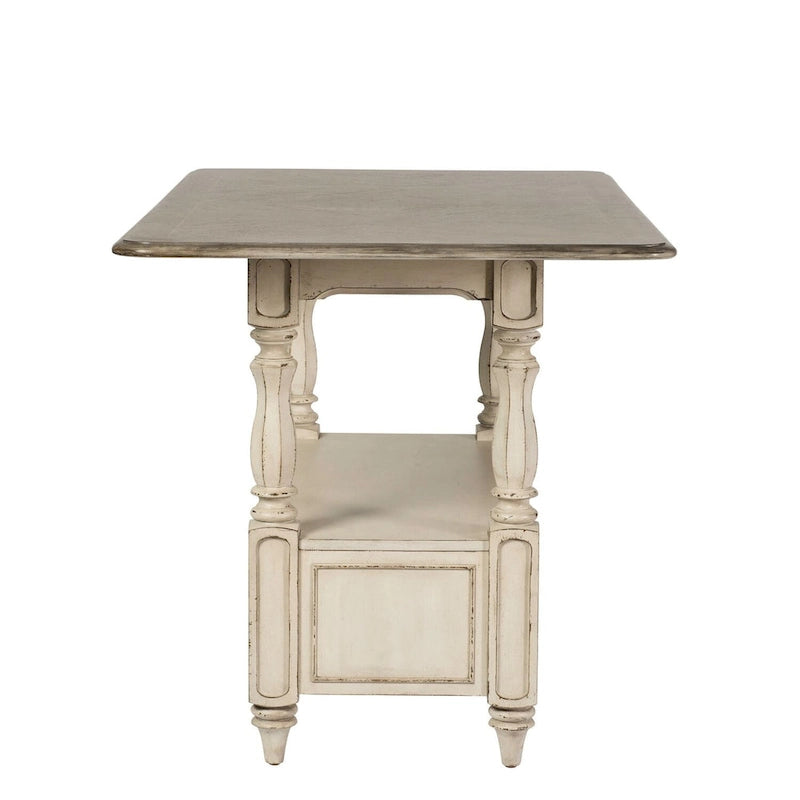 Table de réunion Magnolia Manor en écorce vieillie blanc antique