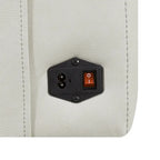 Canapé électrique Steve Silver Durham en cuir pleine fleur ivoire