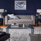 Layla Jewel-tuft Grey Velvet Seating with Nailhead by iNSPIRE Q Bold