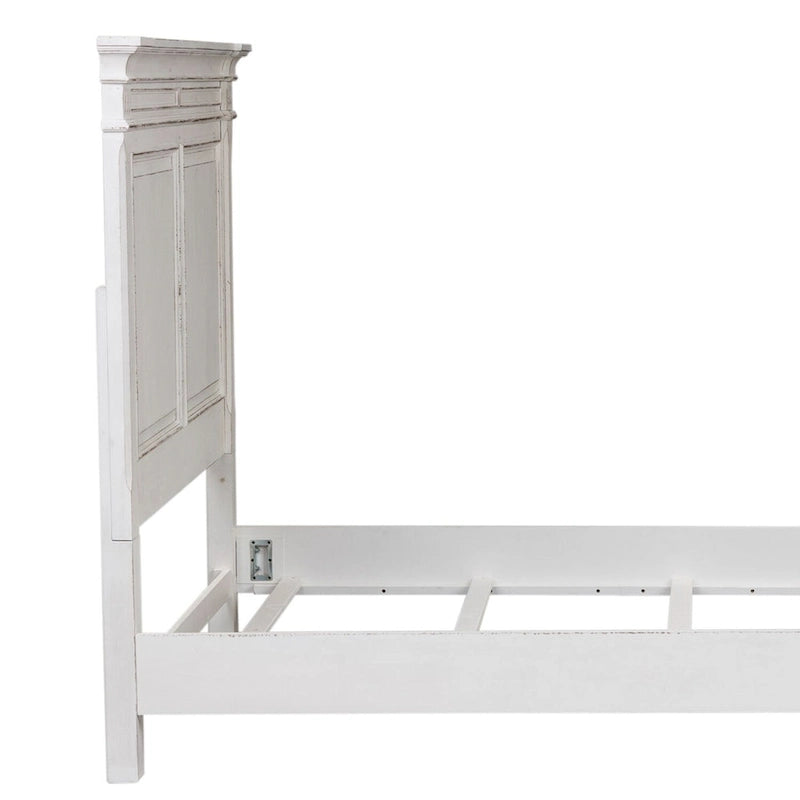 Tête de lit Queen à panneaux marron vieilli et blanc antique The Gray Barn Abbey Park