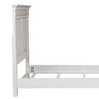 Tête de lit Queen à panneaux marron vieilli et blanc antique The Gray Barn Abbey Park