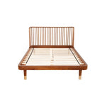 Lit plateforme en bois Belham d'Alpine Furniture, coloris noyer foncé (brun)