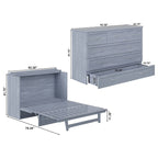 Lit escamotable Northfield Queen avec matelas, coloris bois flotté