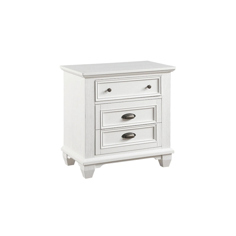 Ensemble de chambre à coucher moderne blanc Leo 6 pièces