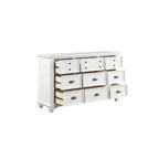 Ensemble de chambre à coucher moderne blanc Leo 6 pièces