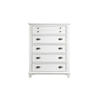 Ensemble de chambre à coucher moderne blanc Leo 6 pièces