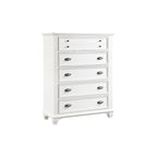Ensemble de chambre à coucher moderne blanc Leo 6 pièces
