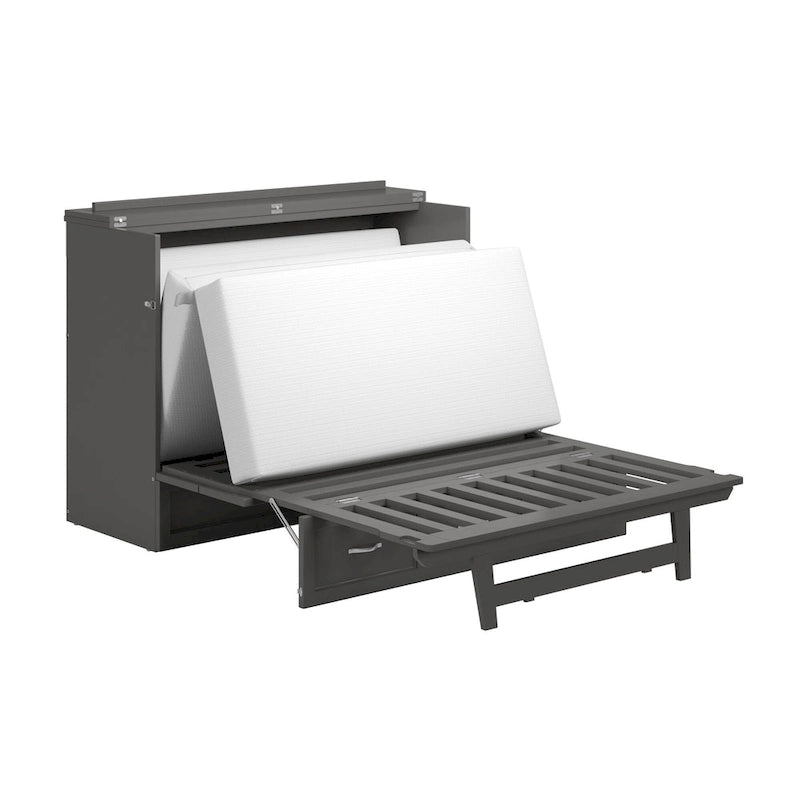 Lit escamotable Northfield avec matelas, gris