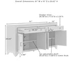 Ensemble de divertissement Crosley Tara 3 pièces - 15 x 108,5 x 67,75