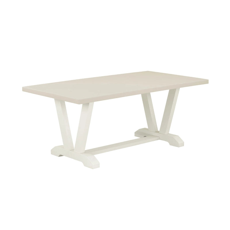 Ensemble de salle à manger East West Furniture : table en bois et chaises Parsons en lin blanc crème (nombre de pièces au choix)