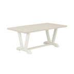 Ensemble de salle à manger East West Furniture : table en bois et chaises Parsons en lin blanc crème (nombre de pièces au choix)