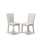 Ensemble de salle à manger East West Furniture : table en bois et chaises Parsons en lin blanc crème (nombre de pièces au choix)
