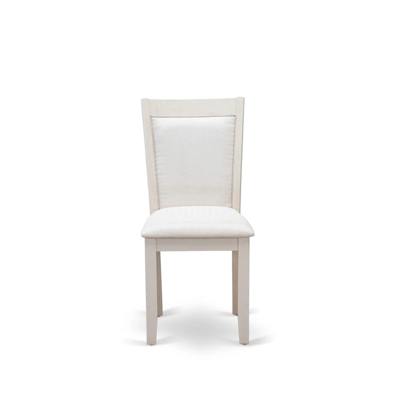 Ensemble de salle à manger East West Furniture : table en bois et chaises Parsons en lin blanc crème (nombre de pièces au choix)