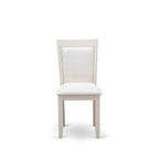Ensemble de salle à manger East West Furniture : table en bois et chaises Parsons en lin blanc crème (nombre de pièces au choix)