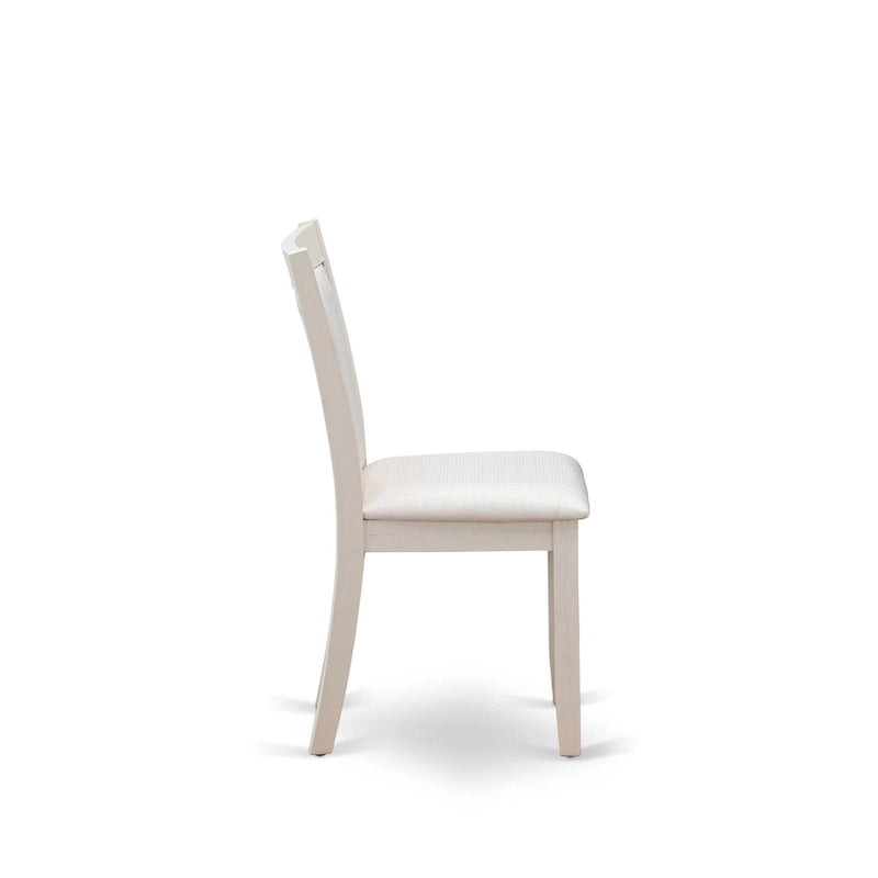 Ensemble de salle à manger East West Furniture : table en bois et chaises Parsons en lin blanc crème (nombre de pièces au choix)