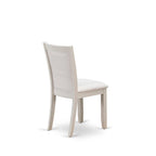 Ensemble de salle à manger East West Furniture : table en bois et chaises Parsons en lin blanc crème (nombre de pièces au choix)