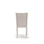 Ensemble de salle à manger East West Furniture : table en bois et chaises Parsons en lin blanc crème (nombre de pièces au choix)