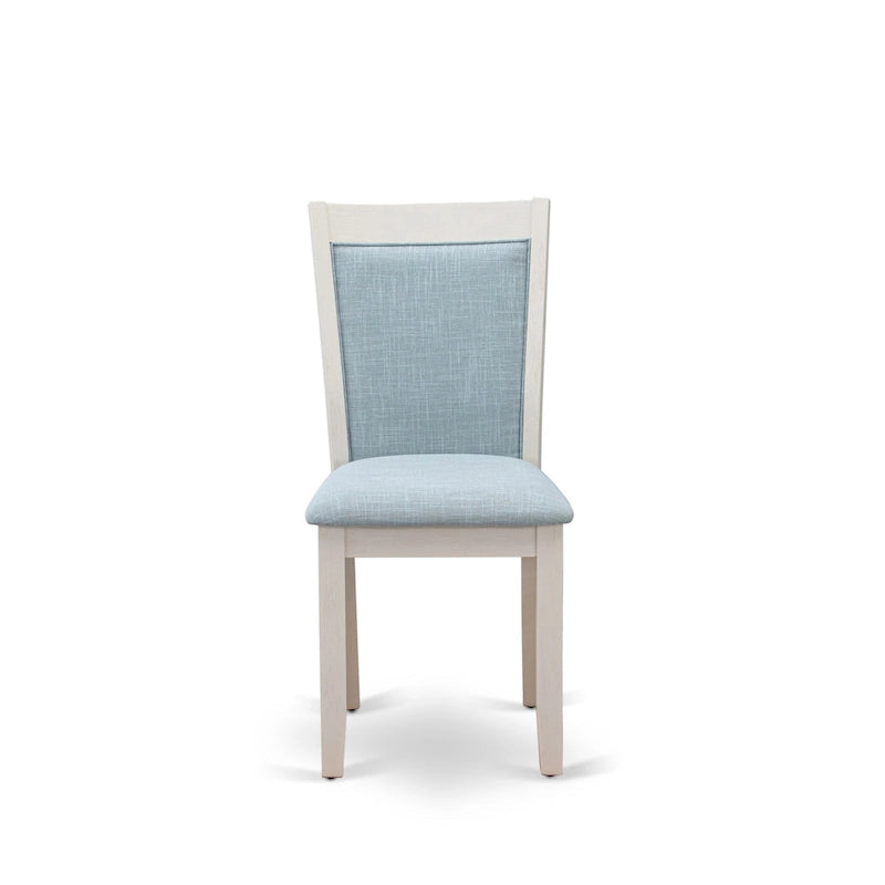 Ensemble de salle à manger East West Furniture : table en bois et chaises Parsons en lin blanc crème (nombre de pièces au choix)
