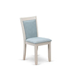 Ensemble de salle à manger East West Furniture : table en bois et chaises Parsons en lin blanc crème (nombre de pièces au choix)