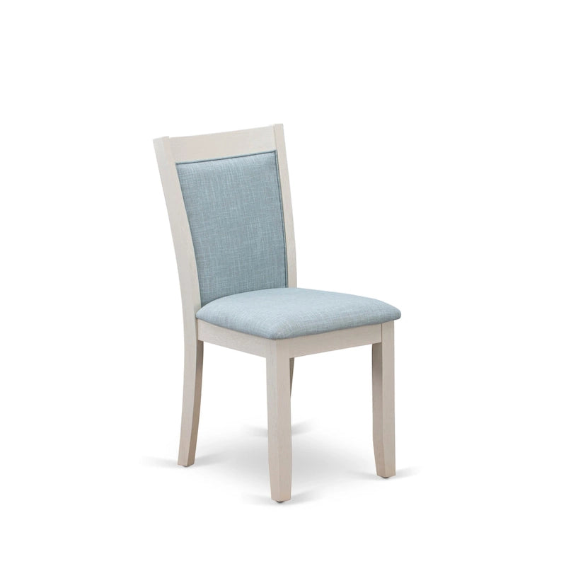 Ensemble de salle à manger East West Furniture : table en bois et chaises Parsons en lin blanc crème (nombre de pièces au choix)