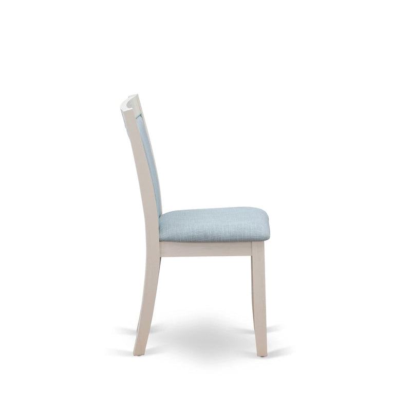 Ensemble de salle à manger East West Furniture : table en bois et chaises Parsons en lin blanc crème (nombre de pièces au choix)