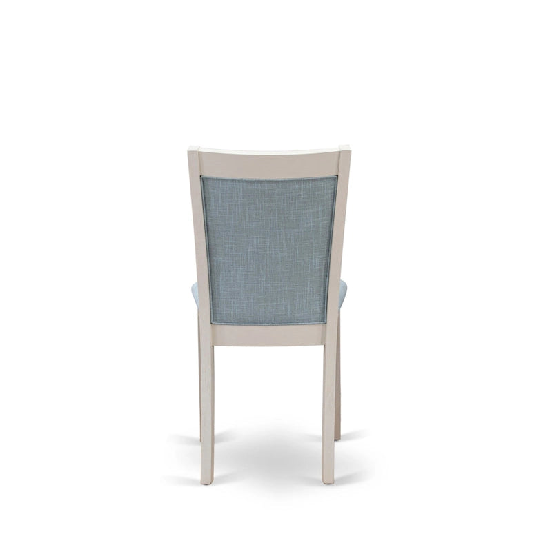 Ensemble de salle à manger East West Furniture : table en bois et chaises Parsons en lin blanc crème (nombre de pièces au choix)