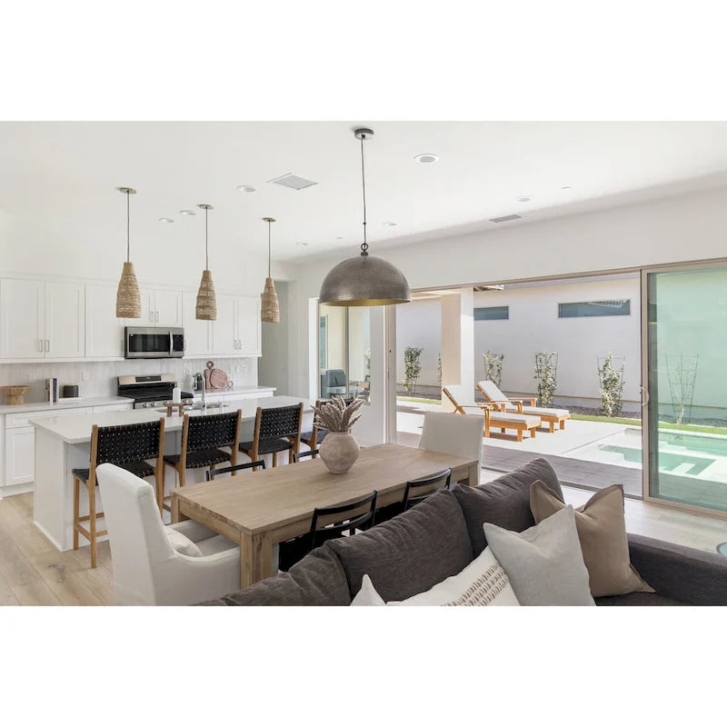 Table de salle à manger rectangulaire Bedford 75 pouces, pieds carrés