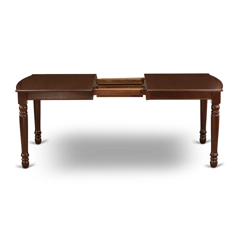 Ensemble de salle à manger moderne East West Furniture - Table rectangulaire en bois et chaises de salle à manger, acajou (option de pièces)