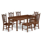 Ensemble de salle à manger moderne East West Furniture - Table rectangulaire en bois et chaises de salle à manger, acajou (option de pièces)