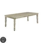 Table de salle à manger extensible en bois Tani White 100 pouces de Furniture of America