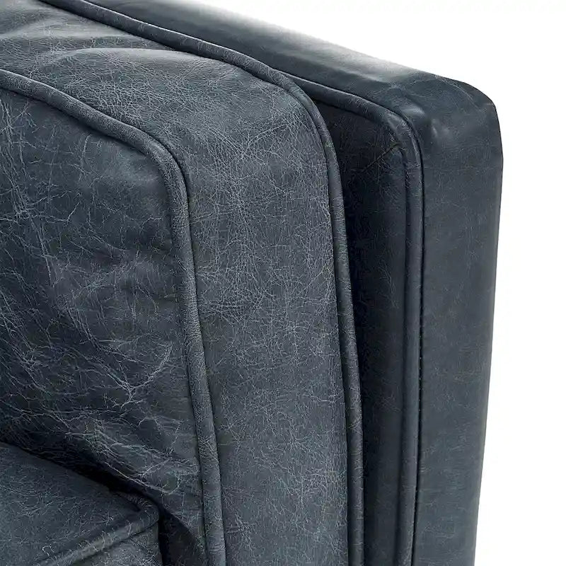 Canapé Darius en cuir Oxford bleu par iNSPIRE Q Modern