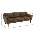 Canapé Darius en cuir Oxford bleu par iNSPIRE Q Modern