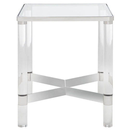 Table d'appoint SAFAVIEH Couture Guler en acrylique - 51 cm L x 51 cm P x 61 cm H