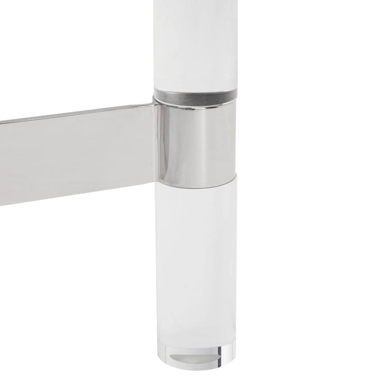 Table d'appoint SAFAVIEH Couture Guler en acrylique - 51 cm L x 51 cm P x 61 cm H