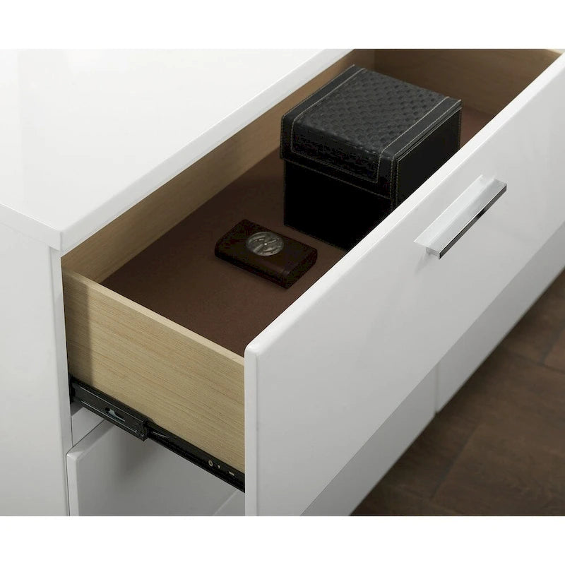 Commode en bois séduisante, blanche