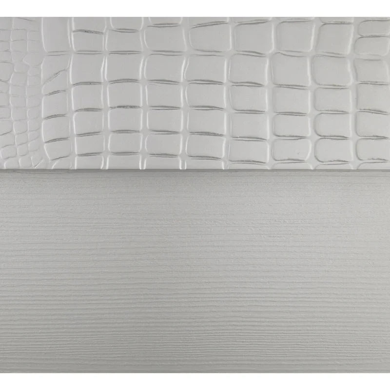Lit capitonné Bennett Silver LED en similicuir