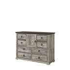 Ensemble de chambre à coucher Aimon 5 pièces, panneaux gris rustiques