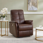 Fauteuil inclinable Hydeline Logan avec appui-tête électrique en cuir pleine fleur