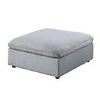 Canapé d'angle modulaire 8 pièces en velours côtelé avec pouf