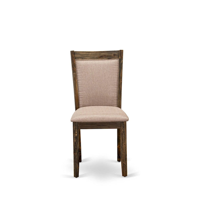 Ensemble de salle à manger East West Furniture : table de cuisine et chaises en lin kaki foncé, style jacobéen vieilli (composition au choix).