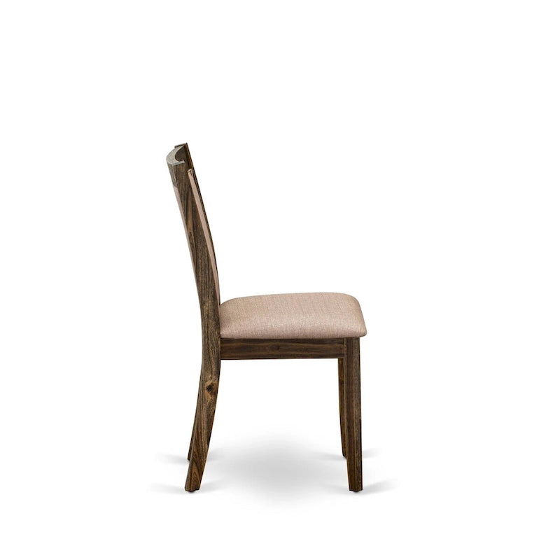 Ensemble de salle à manger East West Furniture : table de cuisine et chaises en lin kaki foncé, style jacobéen vieilli (composition au choix).