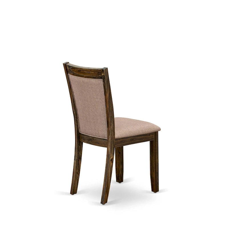 Ensemble de salle à manger East West Furniture : table de cuisine et chaises en lin kaki foncé, style jacobéen vieilli (composition au choix).