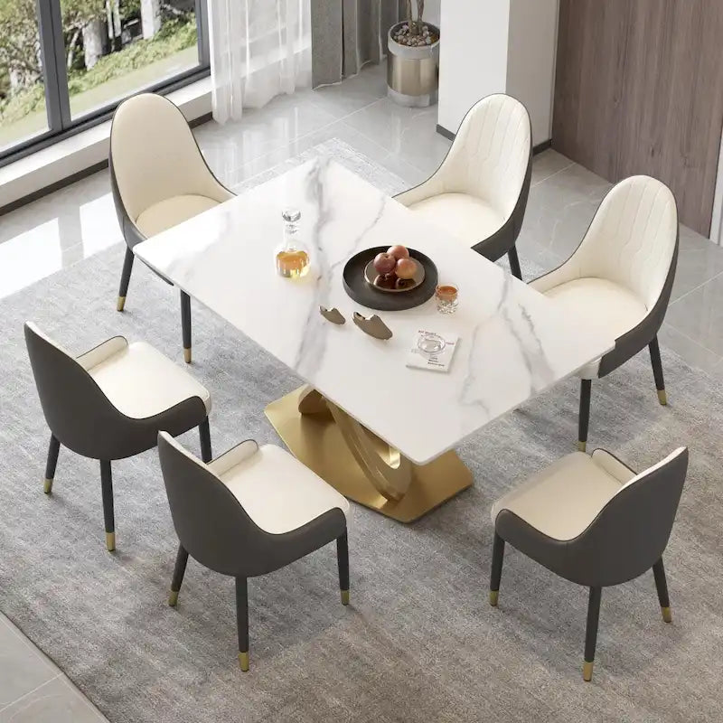 Table à manger moderne 63 pour 6 personnes