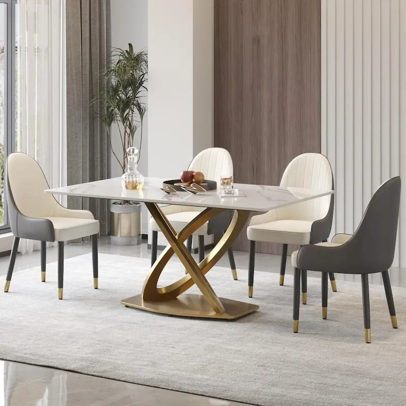 Table à manger moderne 63 pour 6 personnes