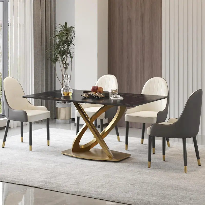 Table à manger moderne 63 pour 6 personnes