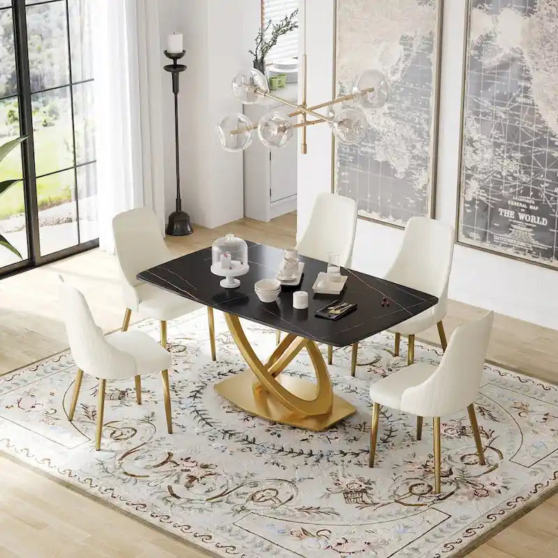 Table à manger moderne 63 pour 6 personnes
