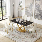 Table à manger moderne 63 pour 6 personnes