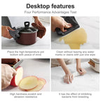 Ensemble de salle à manger moderne et minimaliste 9 pièces avec plateau en pierre frittée extensible et double piétement de 94,48 pouces