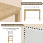 Ensemble de salle à manger 5 pièces hauteur comptoir avec table et 4 chaises