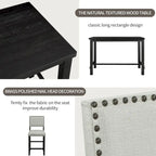 Ensemble de salle à manger 5 pièces hauteur comptoir avec table et 4 chaises